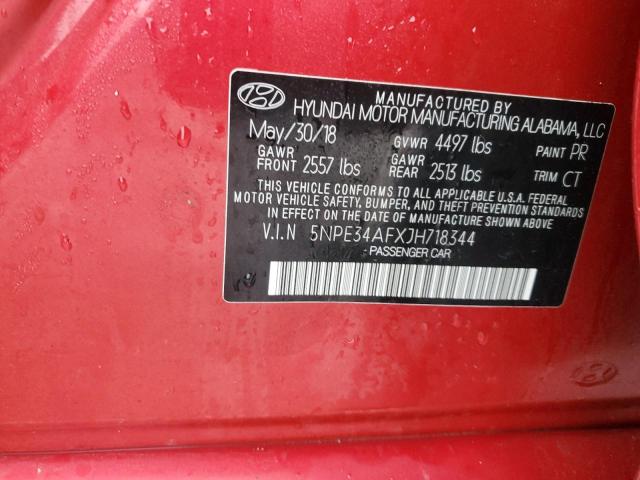 2018 HYUNDAI SONATA SPO - 5NPE34AFXJH718344