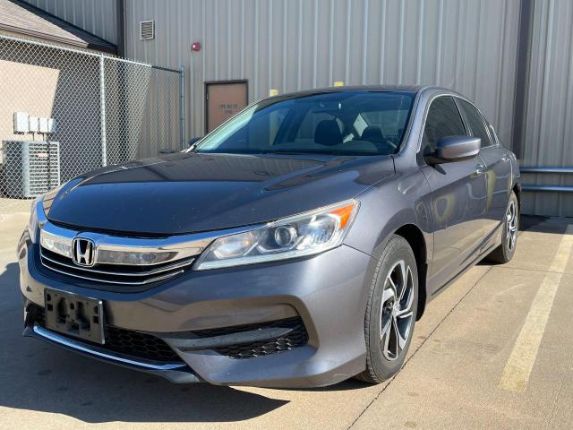 HONDA ACCORD LX 2017 gray sedan 4d gas 1HGCR2F33HA210521 photo #3