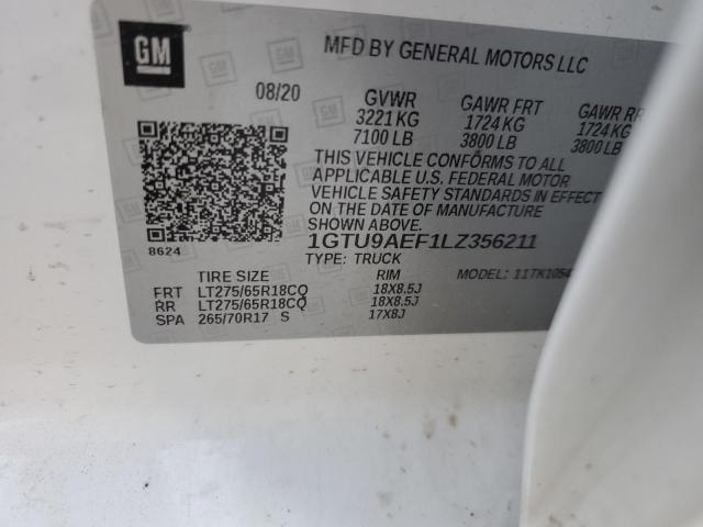 2020 GMC SIERRA K15 - 1GTU9AEF1LZ356211