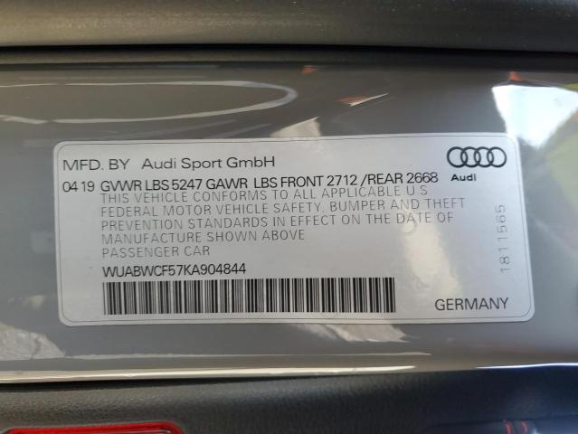 2019 AUDI RS5 WUABWCF57KA904844