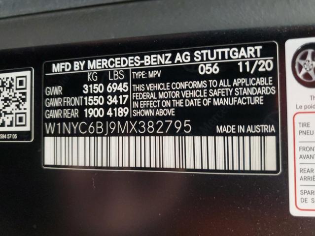 2021 MERCEDES-BENZ G 550 - W1NYC6BJ9MX382795