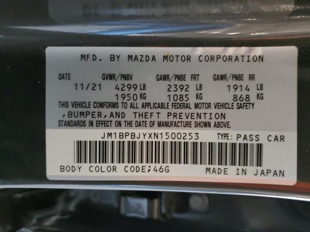 2022 MAZDA 3 - JM1BPBJYXN1500253