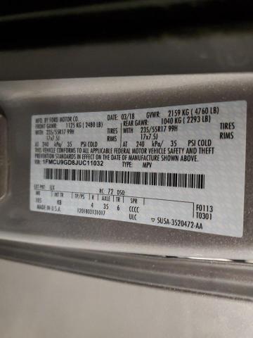 2018 FORD ESCAPE SE - 1FMCU9GD8JUC11032