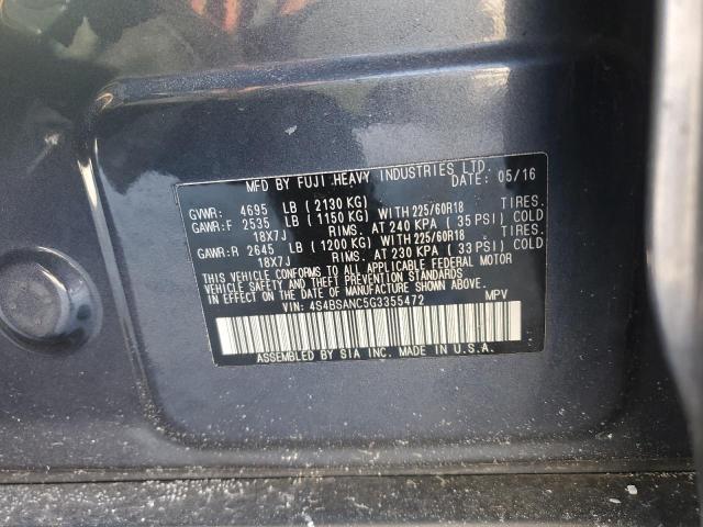 2016 SUBARU OUTBACK 2. - 4S4BSANC5G3355472