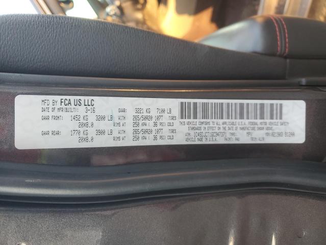 2016 DODGE DURANGO R/ - 1C4SDJCT1GC347371