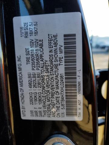 2017 ACURA RDX ADVANC 5J8TB4H7XHL024981