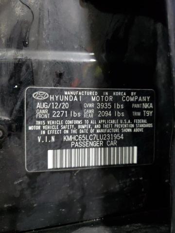 2020 HYUNDAI IONIQ BLUE - KMHC65LC7LU231954