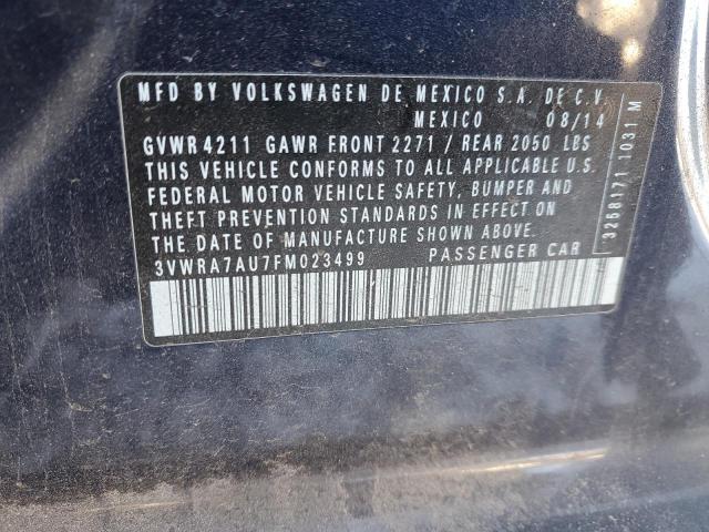 2015 VOLKSWAGEN GOLF TDI 3VWRA7AU7FM023499