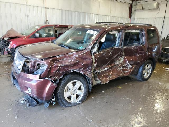 HONDA PILOT EXL 2011 burgundy  gas 5FNYF4H5XBB060767 photo #1