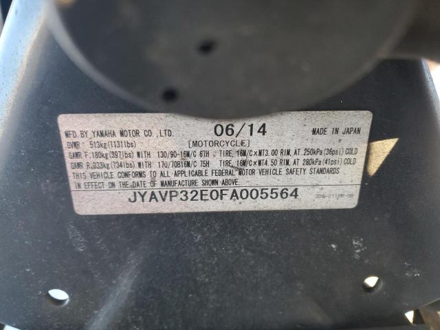 2015 YAMAHA XVS1300 CT JYAVP32E0FA005564