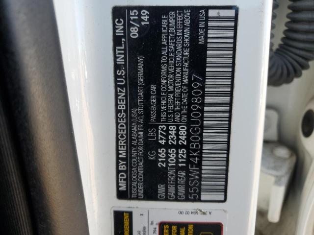 2016 MERCEDES-BENZ C 300 4MAT - 55SWF4KB0GU098097