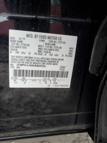 2019 FORD EDGE SEL 2FMPK3J99KBB69342