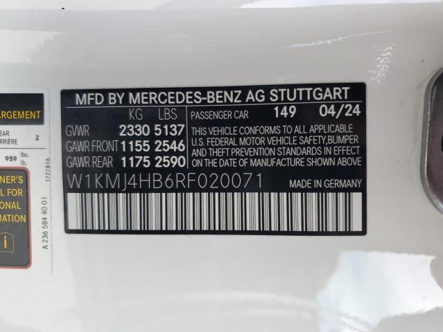 2024 MERCEDES-BENZ CLE 300 4M W1KMJ4HB6RF020071