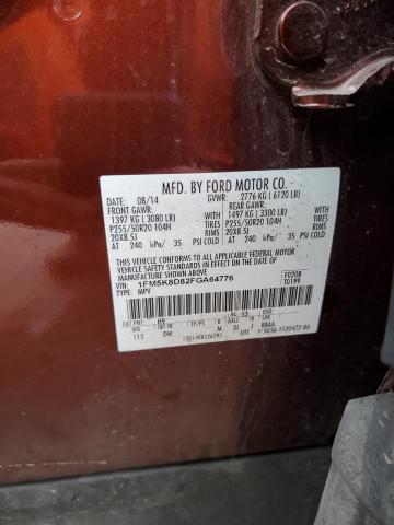 2015 FORD EXPLORER X - 1FM5K8D82FGA64776