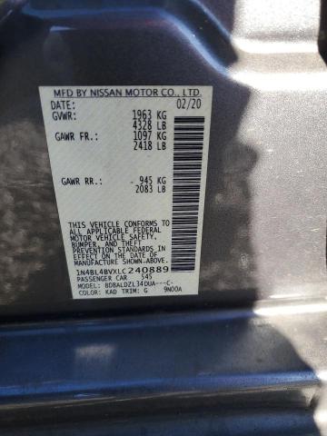 2020 NISSAN ALTIMA S - 1N4BL4BVXLC240889