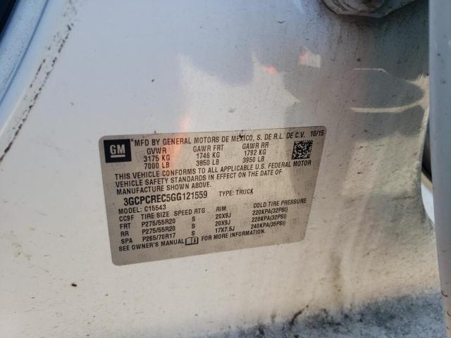 2016 CHEVROLET SILVERADO - 3GCPCREC5GG121559