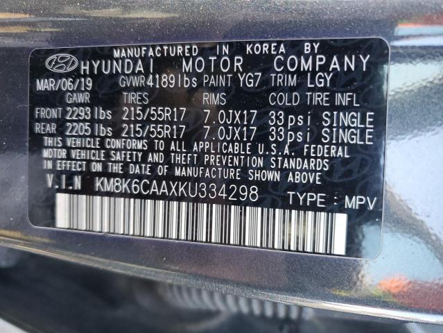 2019 HYUNDAI KONA SEL - KM8K6CAAXKU334298