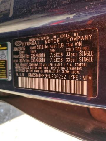 2017 HYUNDAI SANTA FE S KM8SM4HF9HU206222