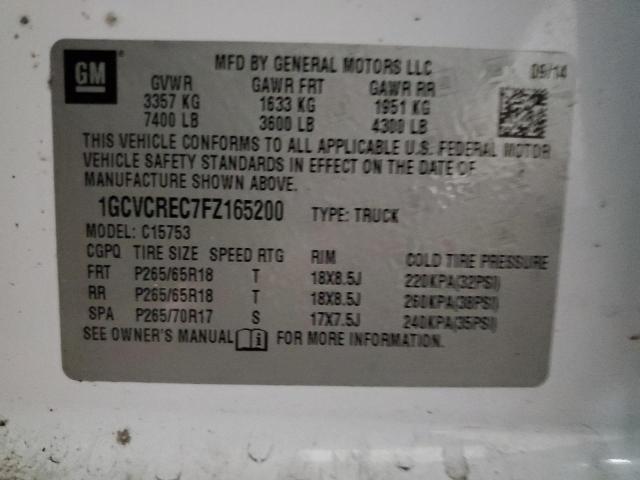 2015 CHEVROLET SILVERADO - 1GCVCREC7FZ165200