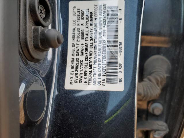 2016 HONDA CIVIC EXL - 19XFC1F7XGE020172