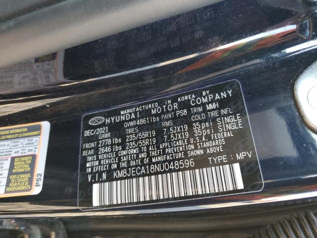 2022 HYUNDAI TUCSON LIM - KM8JECA18NU048596