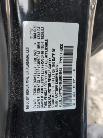 2018 HONDA RIDGELINE - 5FPYK3F86JB009968