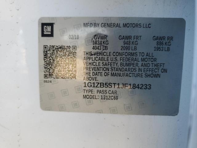 2018 CHEVROLET MALIBU LS - 1G1ZB5ST1JF184233