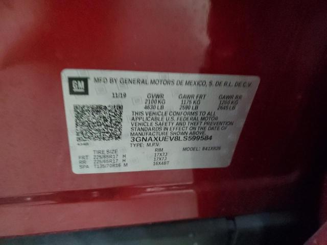 2020 CHEVROLET EQUINOX LT - 3GNAXUEV8LS599584