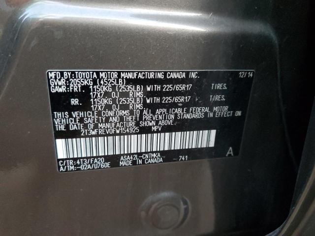 2015 TOYOTA RAV4 XLE - 2T3WFREV0FW154925