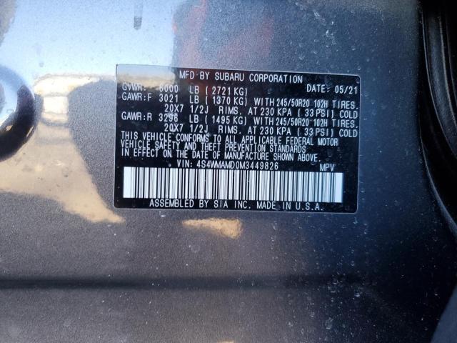 2021 SUBARU ASCENT LIM 4S4WMAMD0M3449826