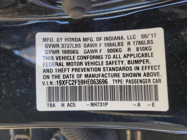 2017 HONDA CIVIC LX - 19XFC2F59HE063696