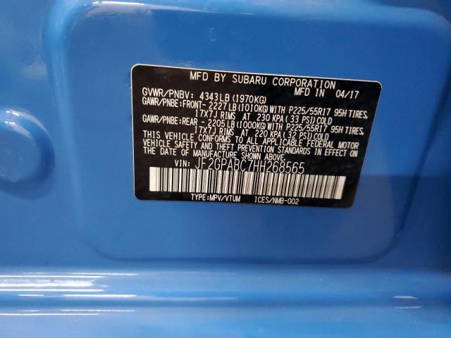 2017 SUBARU CROSSTREK - JF2GPABC7HH268565
