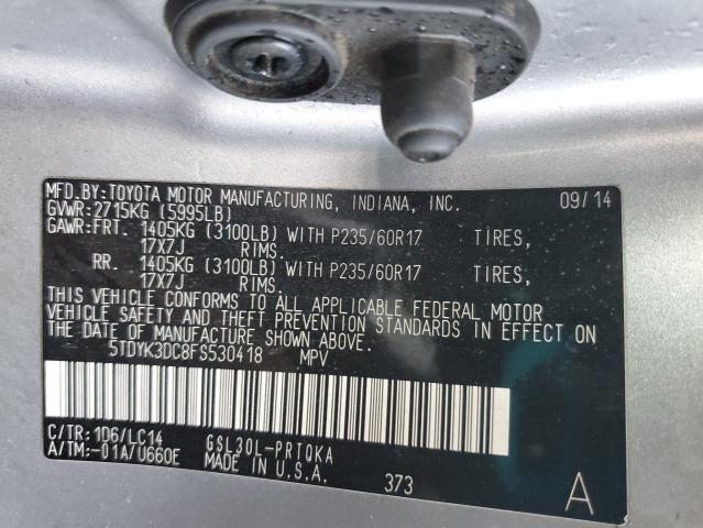 2015 TOYOTA SIENNA XLE - 5TDYK3DC8FS530418