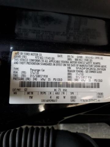 2016 FORD FOCUS SE - 1FADP3K26GL391828