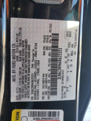 2016 LINCOLN MKZ BLACK 3LN6L2N96GR622323