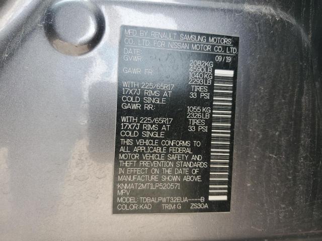 2020 NISSAN 2.5 KNMAT2MT1LP520571