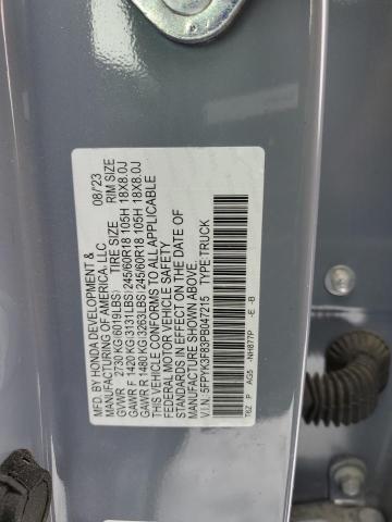2023 HONDA RIDGELINE - 5FPYK3F83PB047215