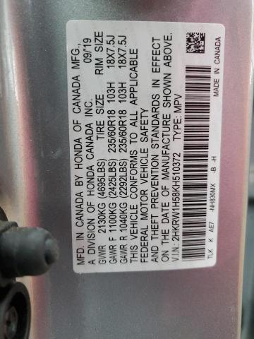 2019 HONDA CR-V EX 2HKRW1H58KH510372