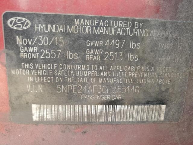 2016 HYUNDAI SONATA SE - 5NPE24AF3GH355140