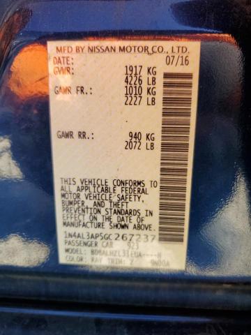 2016 NISSAN ALTIMA 2.5 1N4AL3AP5GC267237
