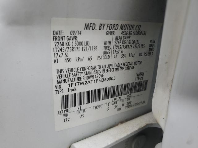 2015 FORD F250 SUPER - 1FT7W2AT1FEB50003