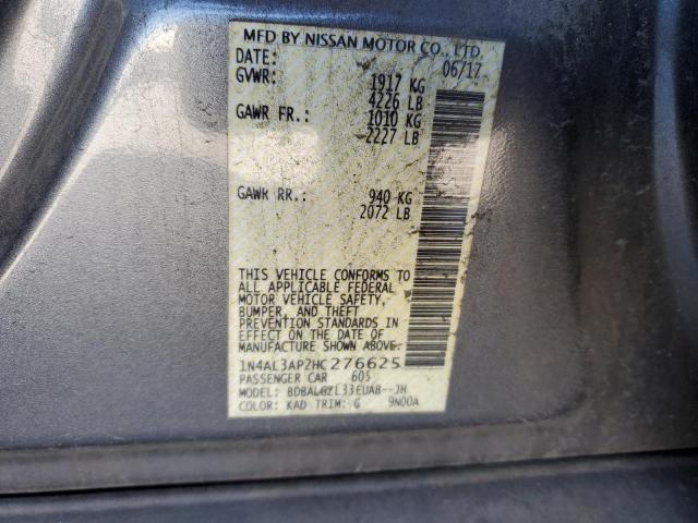 2017 NISSAN ALTIMA 2.5 - 1N4AL3AP2HC276625