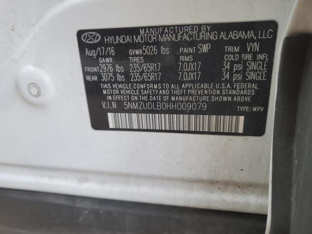 2017 HYUNDAI SANTA FE S - 5NMZUDLB0HH009079