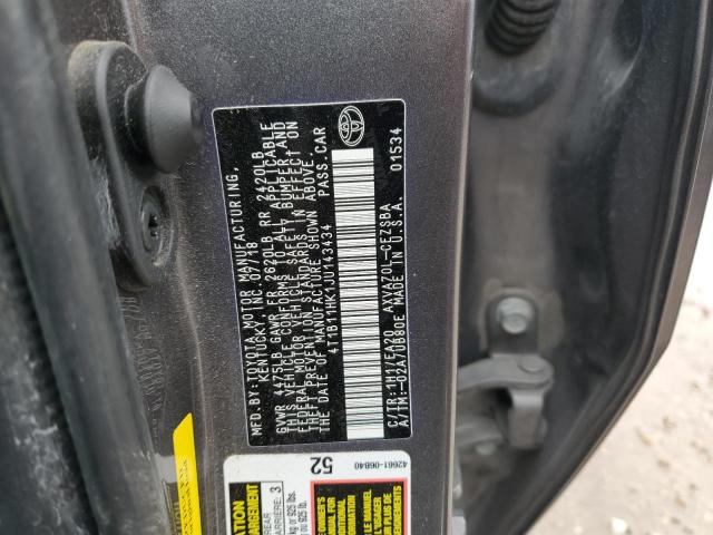 2018 TOYOTA CAMRY L 4T1B11HK1JU143434