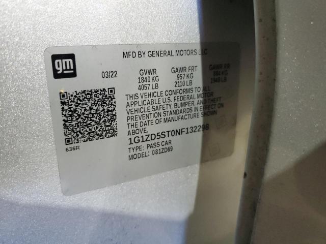 2022 CHEVROLET MALIBU LT - 1G1ZD5ST0NF132298