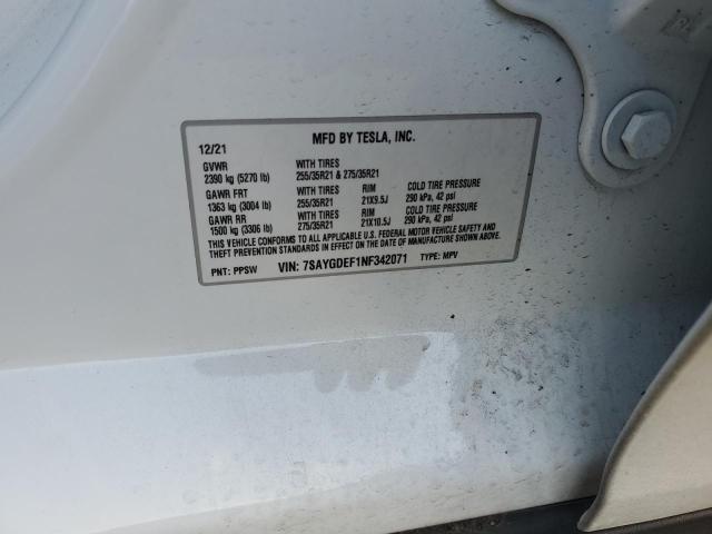2022 TESLA MODEL Y - 7SAYGDEF1NF342071