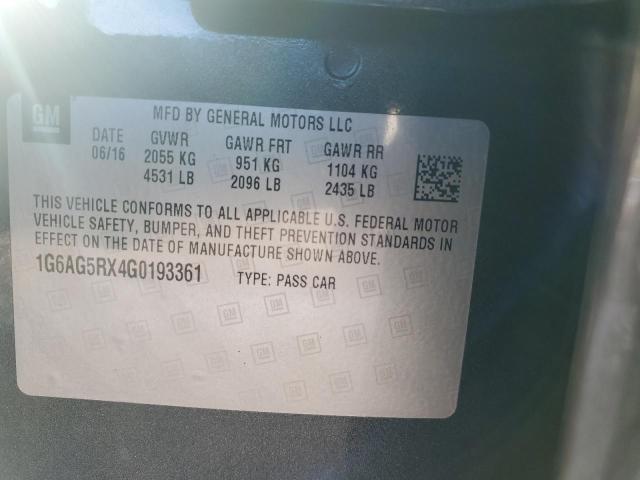 2016 CADILLAC ATS - 1G6AG5RX4G0193361