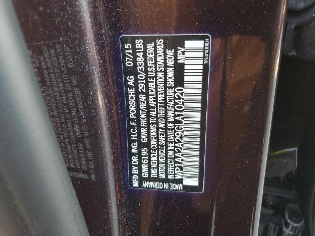 2016 PORSCHE CAYENNE - WP1AA2A29GLA10420