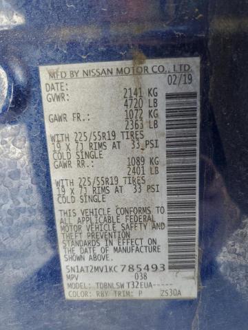 2019 NISSAN ROGUE S 5N1AT2MV1KC785493