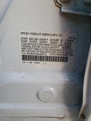 2019 ACURA ILX 19UDE2F32KA009121